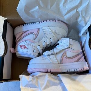 Jordan 1 Mid RM EasyOn TD - White and Pink